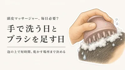 寒くなる前に頭皮マッサージャーを準備｜手で洗う日とシャンプーブラシの日の選び方