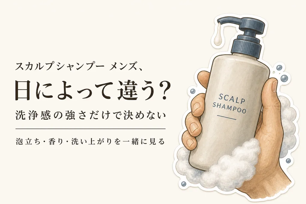 スカルプシャンプー メンズは洗浄感だけで選ぶ？べたつき・乾燥・香りで比べる選び方