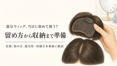 春の新生活に部分ウィッグを試す準備｜初心者の留め方・通気性・ウィッグ収納ケース